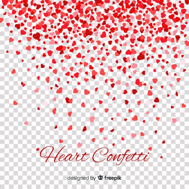 Confetti heart background