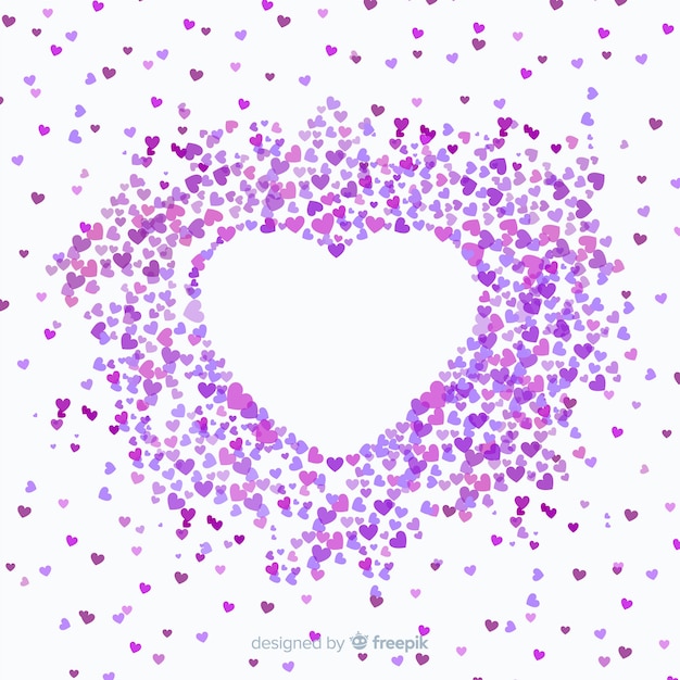 Free Vector confetti heart background