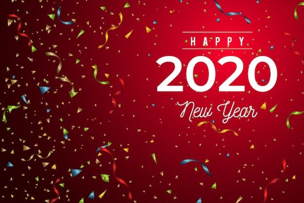 Confetti new year 2020 background