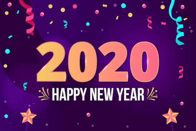 Confetti new year 2020 background