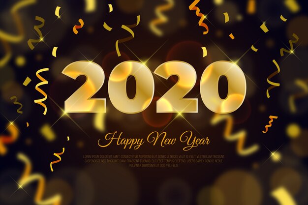 Confetti new year 2020 background