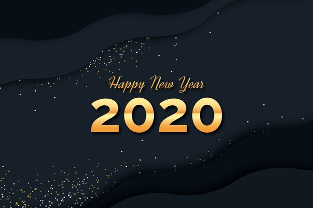 Confetti new year 2020 background