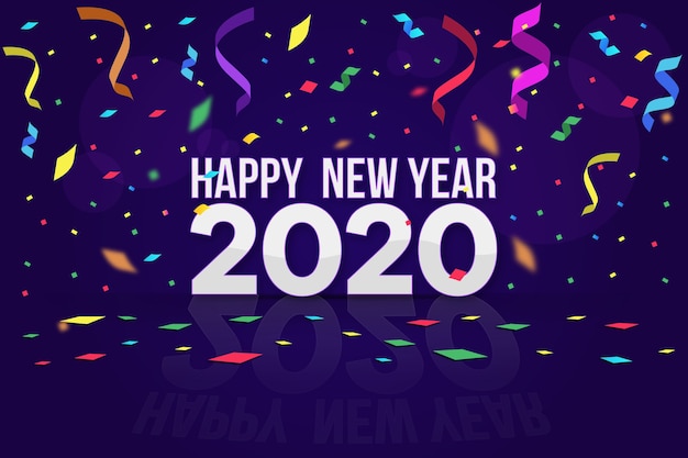 Confetti new year 2020 background