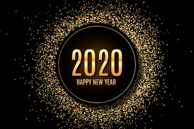 Confetti new year 2020 background