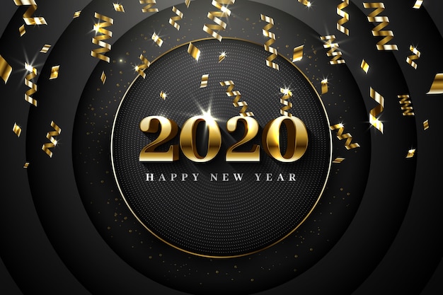 Confetti new year 2020 background