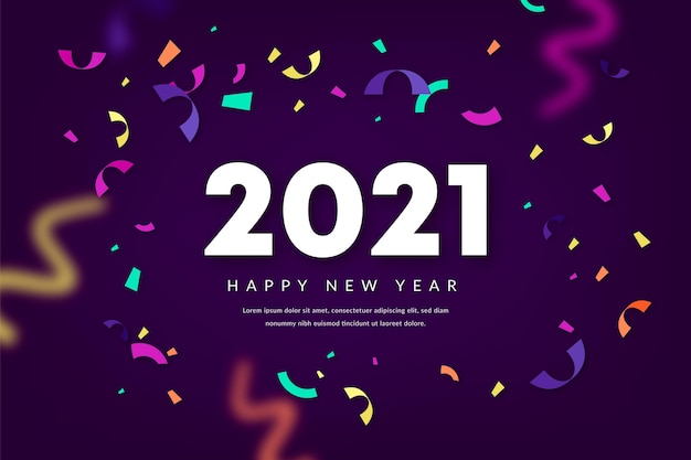 Confetti new year 2021 background