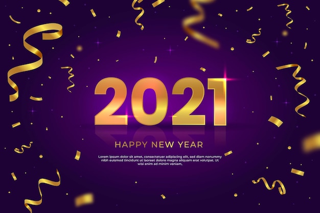 Confetti new year 2021 background