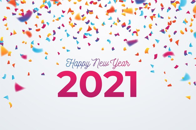 Confetti new year 2021 background