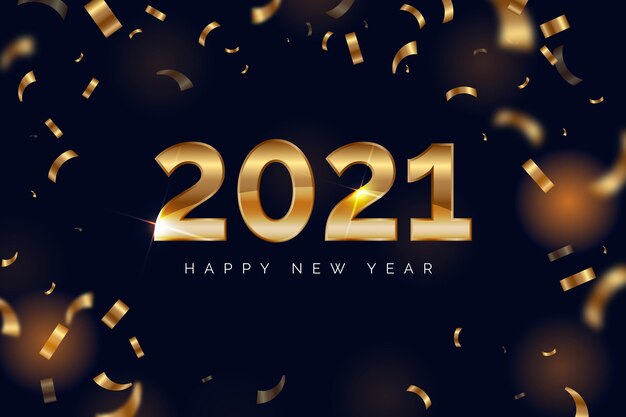 Confetti new year 2021 background