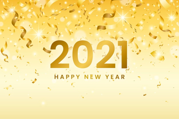 Confetti new year 2021 background