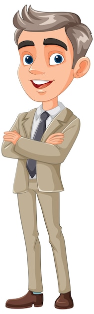 Free Vector confident businessman in suit