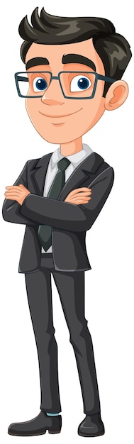 Free Vector confident businessman in suit