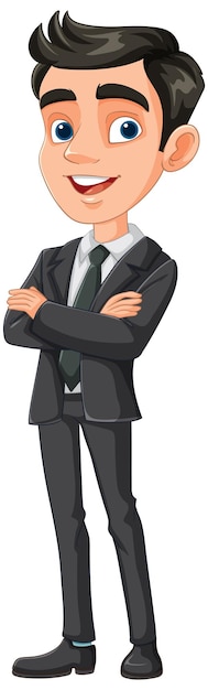 Free Vector confident businessman in suit