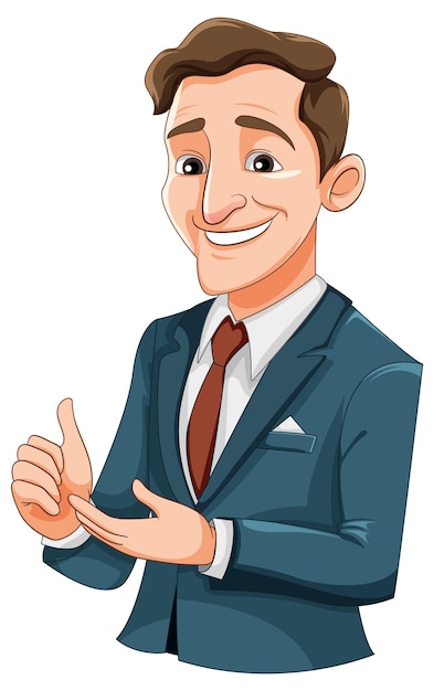 Free Vector confident businessman with smile