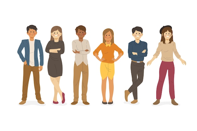 Free Vector confident people collection illustration theme