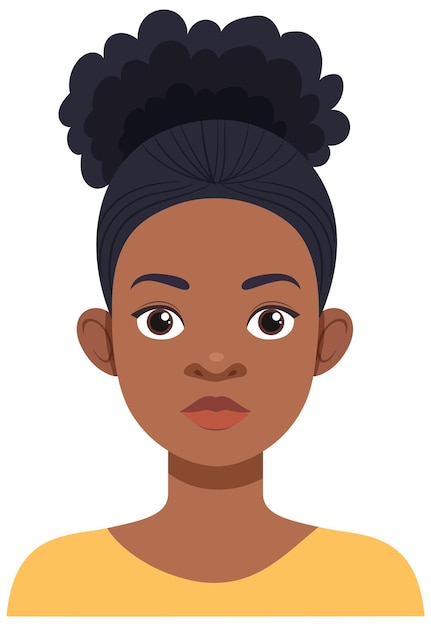 Free Vector confident woman with curly hair