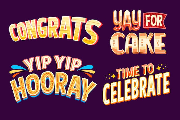 Congratulation greetings lettering