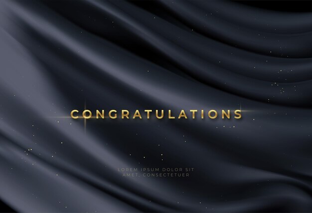 Congratulations background with gold lettering