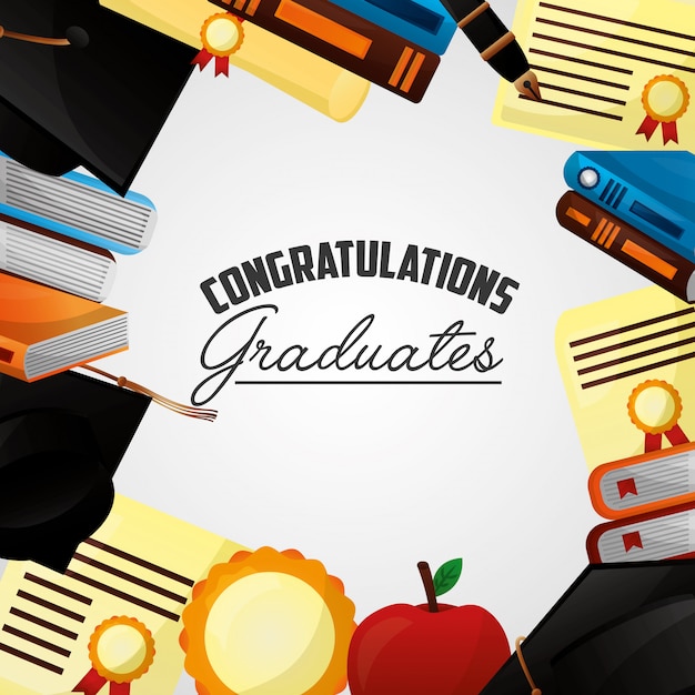 Free vector congratulations graduation background