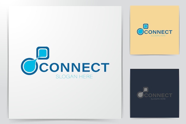 Free Vector connect community abstract group petal logo ideas inspiration logo design