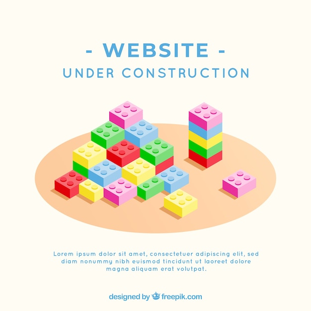 Free Vector under construction background in flat style