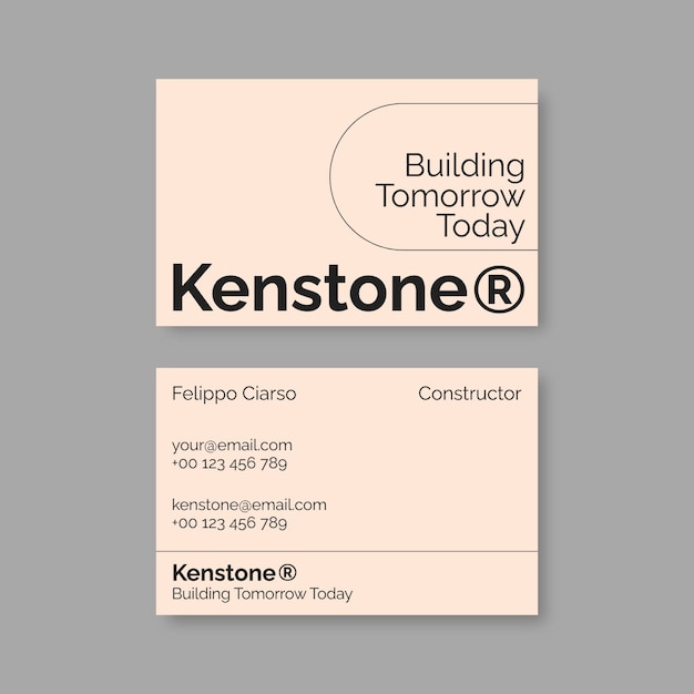 Construction  business card template design