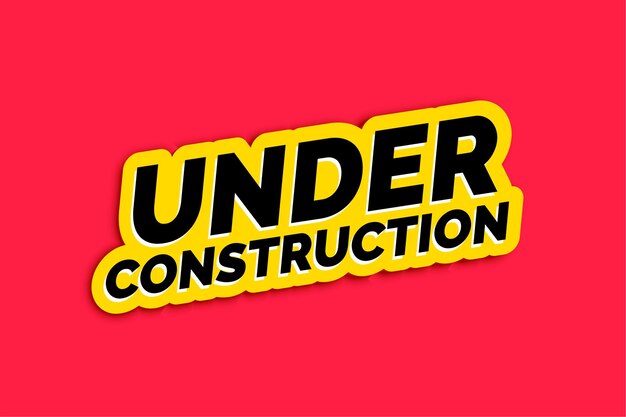 Under construction display message illustration