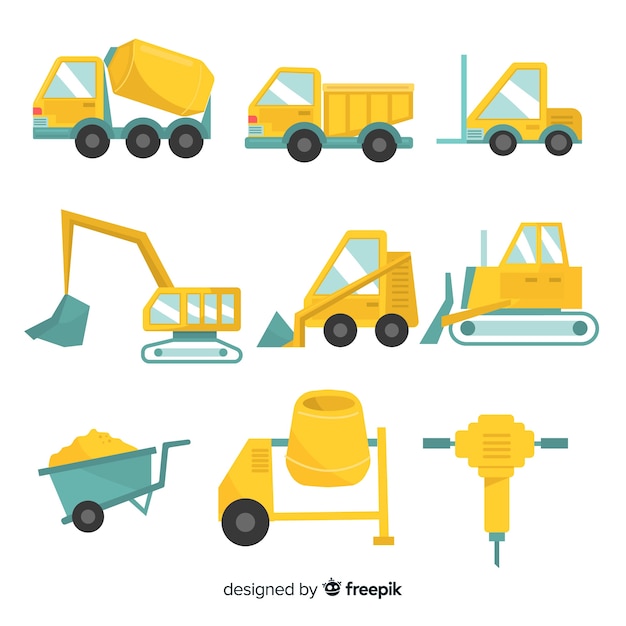 Free Vector construction equipment collection