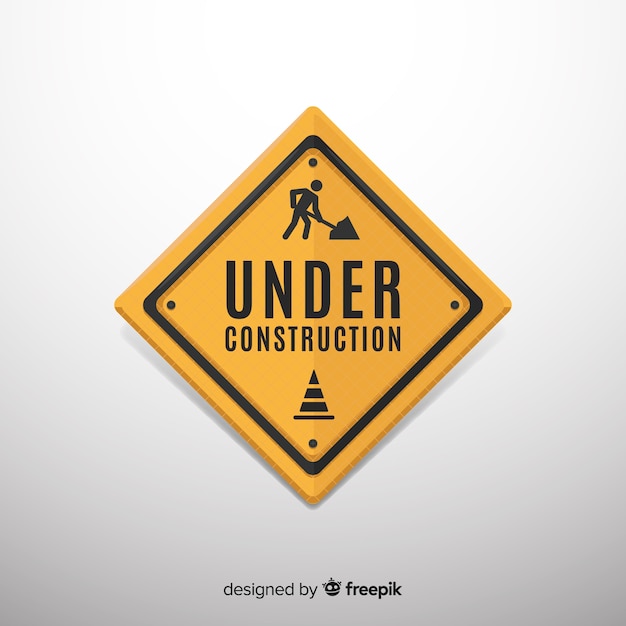 Free Vector under construction flat background