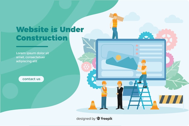 Under construction landing page template