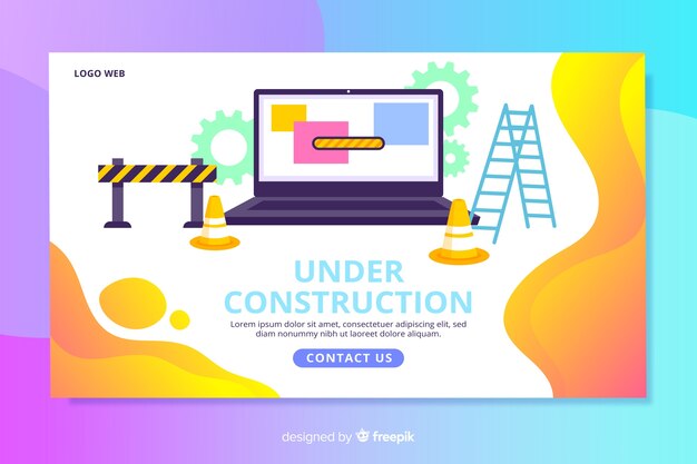 Under construction landing page template