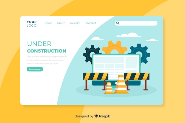 Under construction landing page template