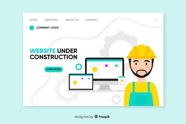 Under construction landing page template