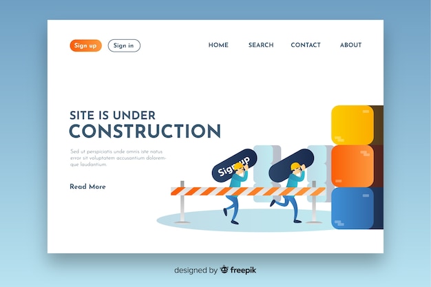 Under construction landing page template