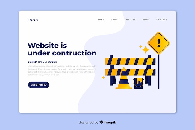 Under construction landing page template