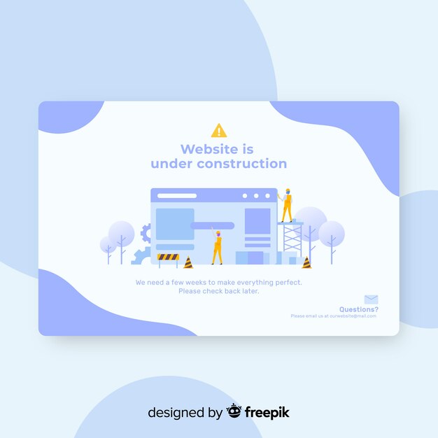 Under construction landing page template