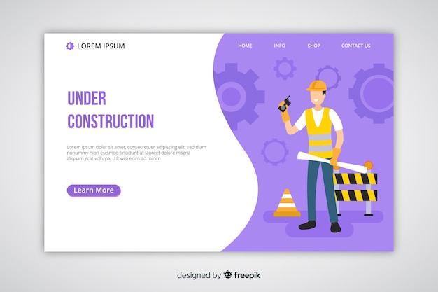 Under construction landing page template