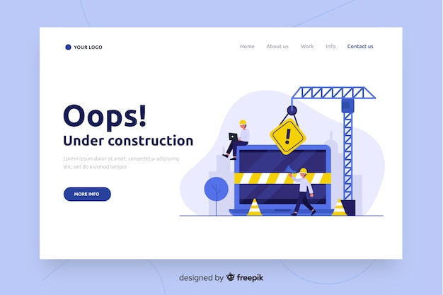 Under construction landing page template