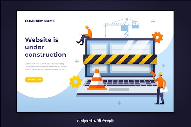 Under construction landing page template