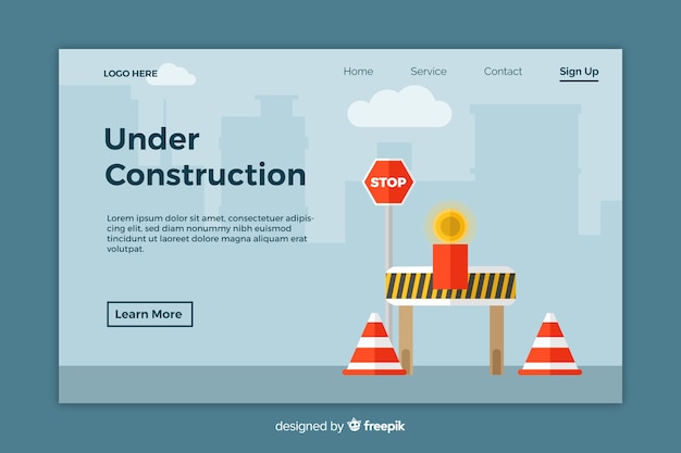 Under construction landing page