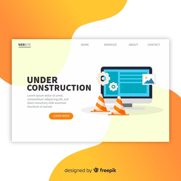 Under construction landing page