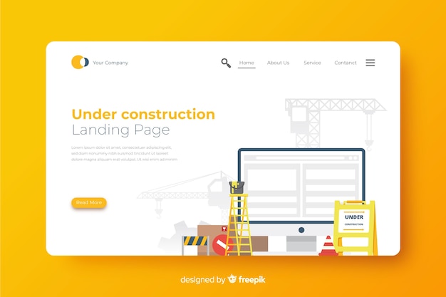 Under construction landing page