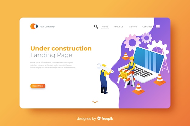 Under construction landing page