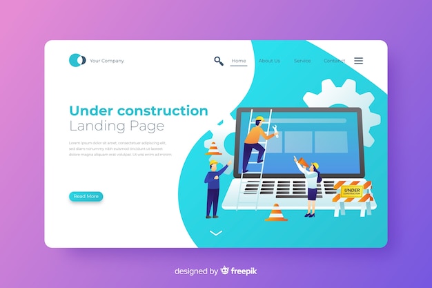 Under construction landing page