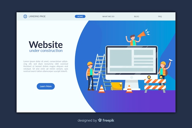 Under construction landing page