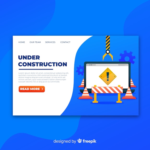 Under construction landing page