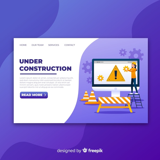 Under construction landing page