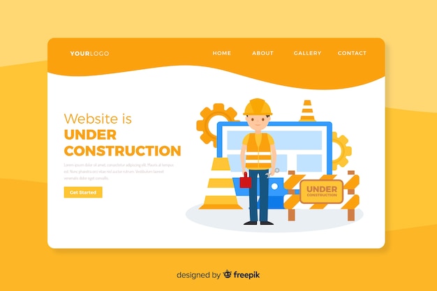 Under construction landing page