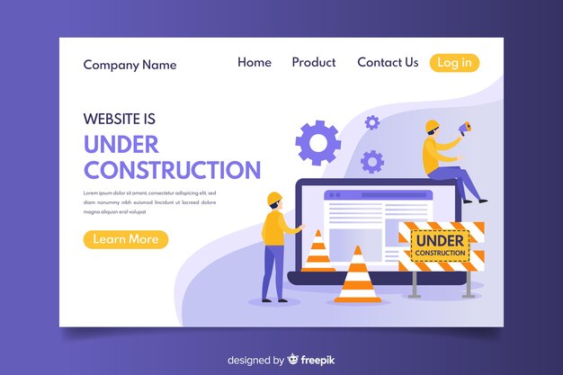 Under construction landing page