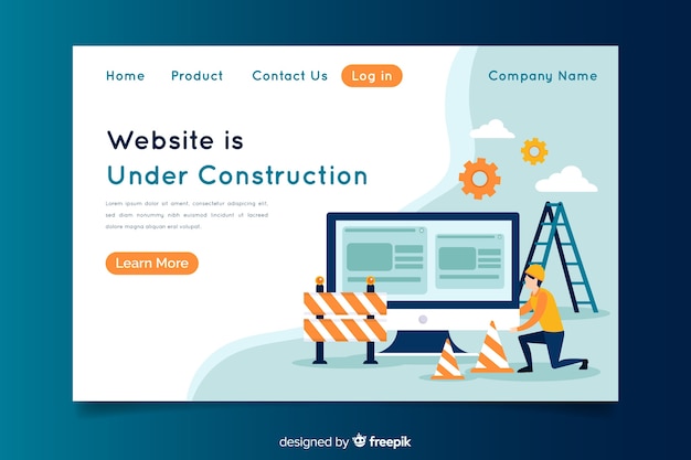 Under construction landing page